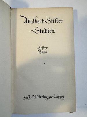 Studien - Erster Band